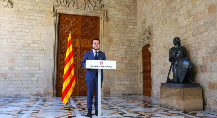 El president Aragonès, ha fet una declaració institucional amb motiu de l'aprovació al Congrés de la llei d'amnistia