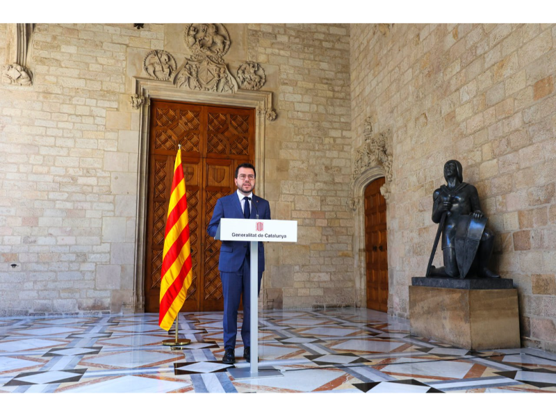 Declaració institucional del president Aragonès