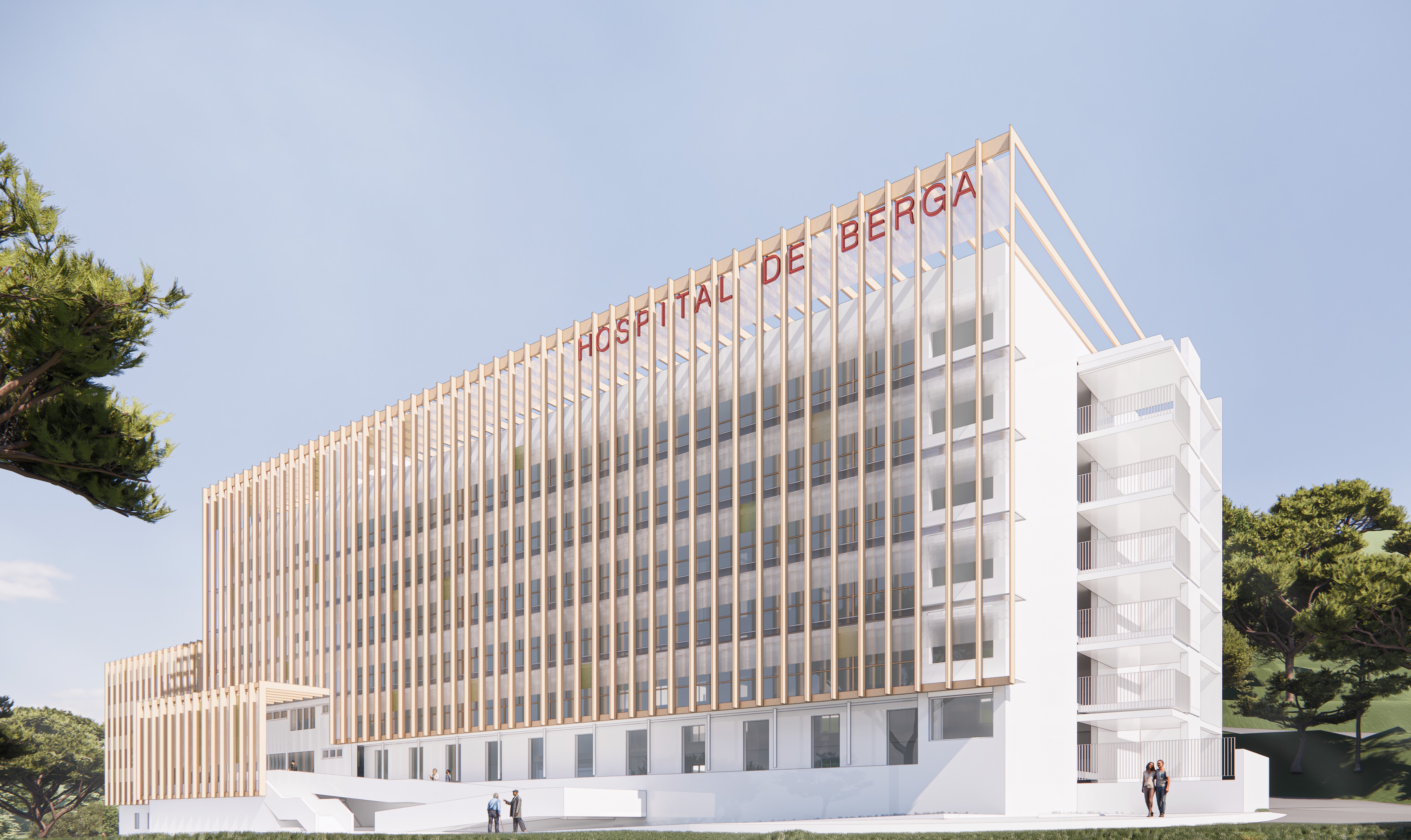 Detall del disseny arquitectònic projectat a l'Hospital de Berga.