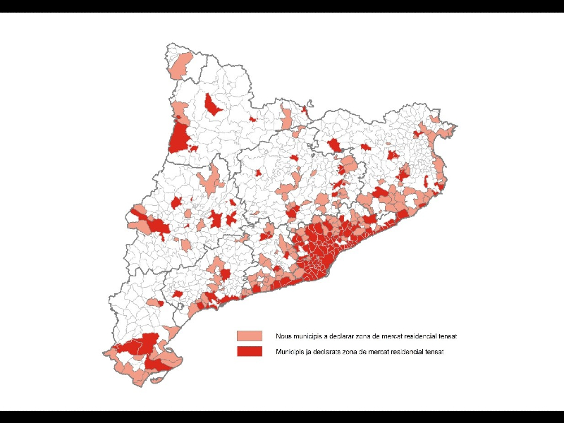 Imagen del artículo El Govern publica la nova declaració de zones tensades perquè el topall del lloguer s'apliqui a 131 municipis més