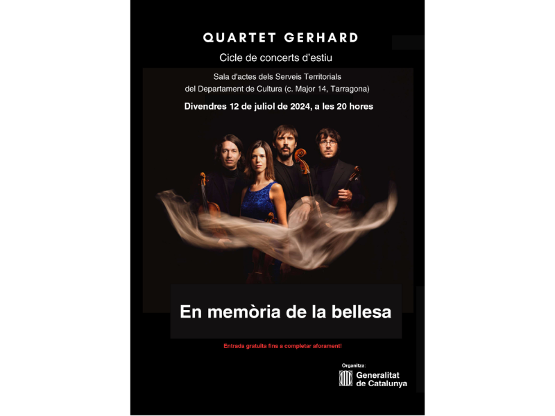 Imagen del artículo Cicle de concerts d'estiu del Quartet Gerhard als Serveis Territorials de Cultura a Tarragona