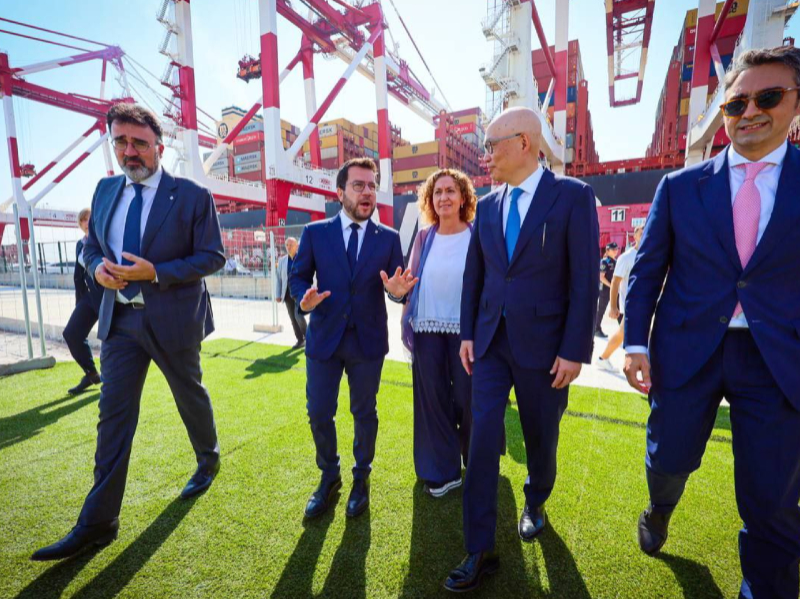 President Aragonès: "Amb el primer punt de càrrega elèctric al Port de Barcelona tornem a demostrar el lideratge de Catalunya a Europa i a la Mediterrània"