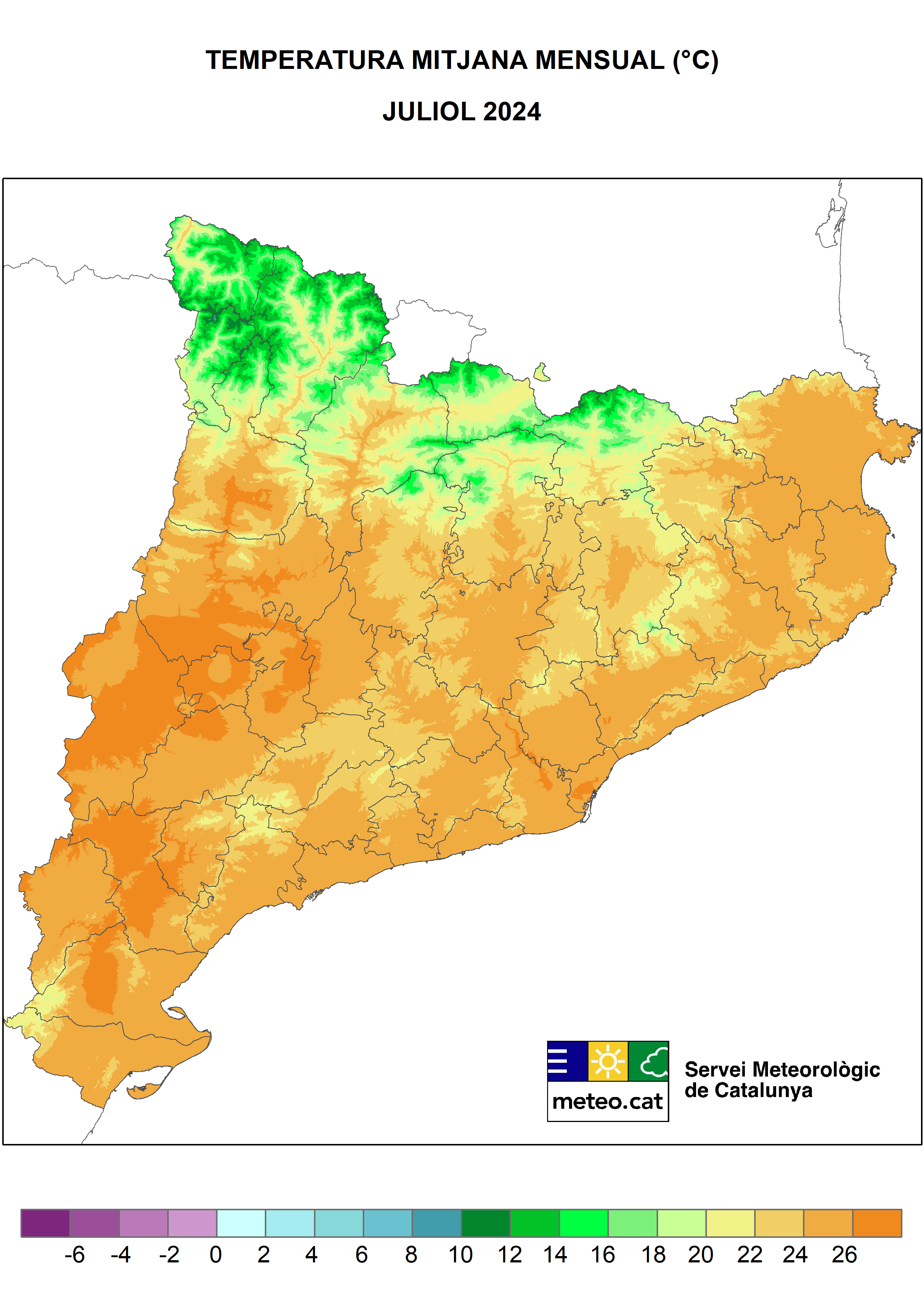 Temperatura juliol 2024