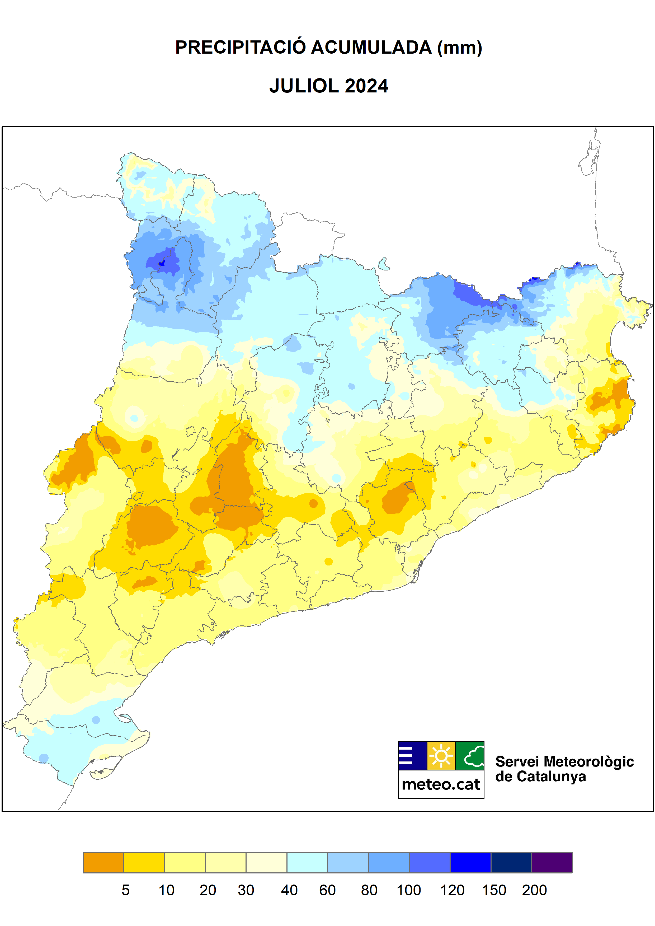 Precipitació juliol 2024