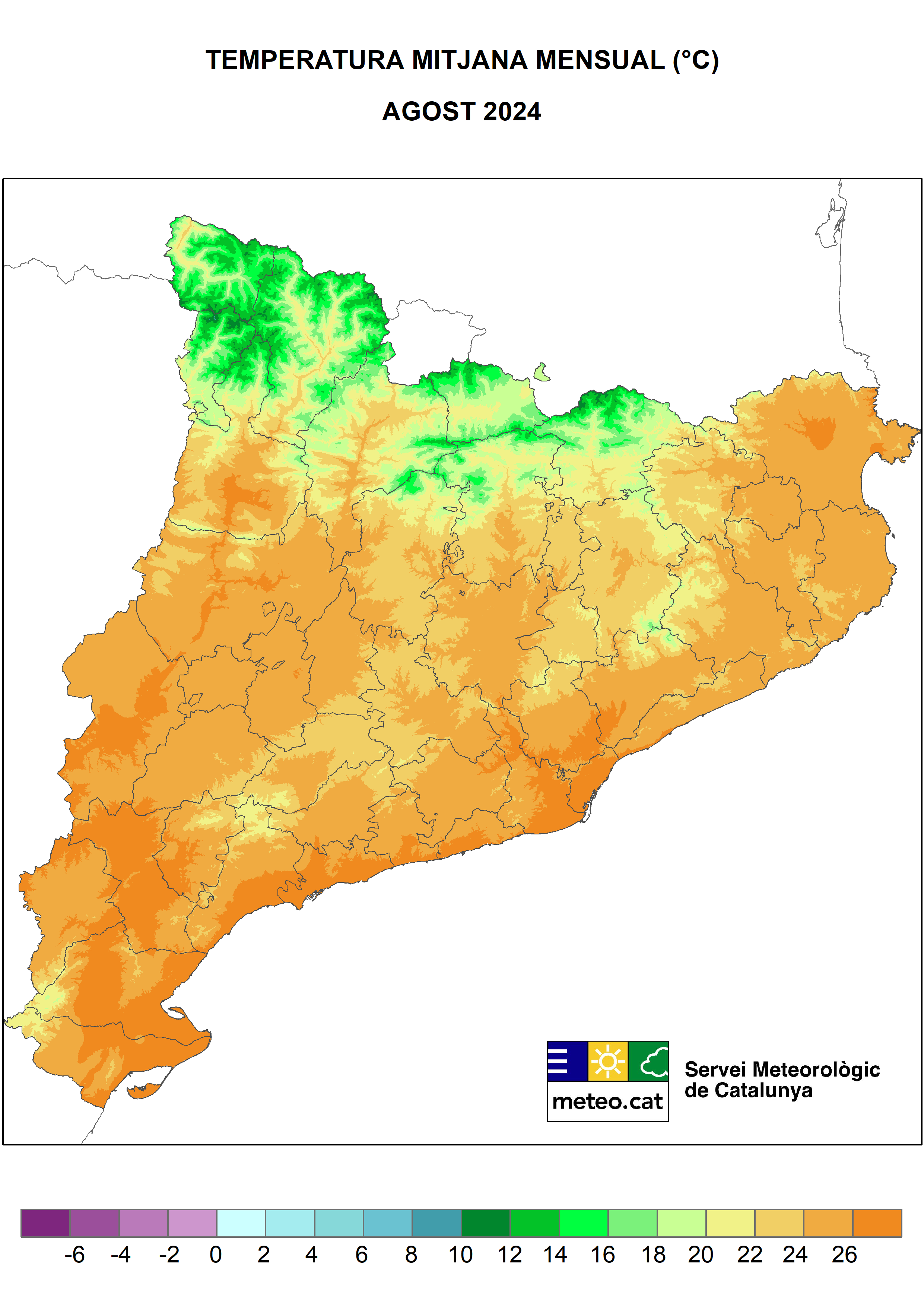 temperatura mitjana agost