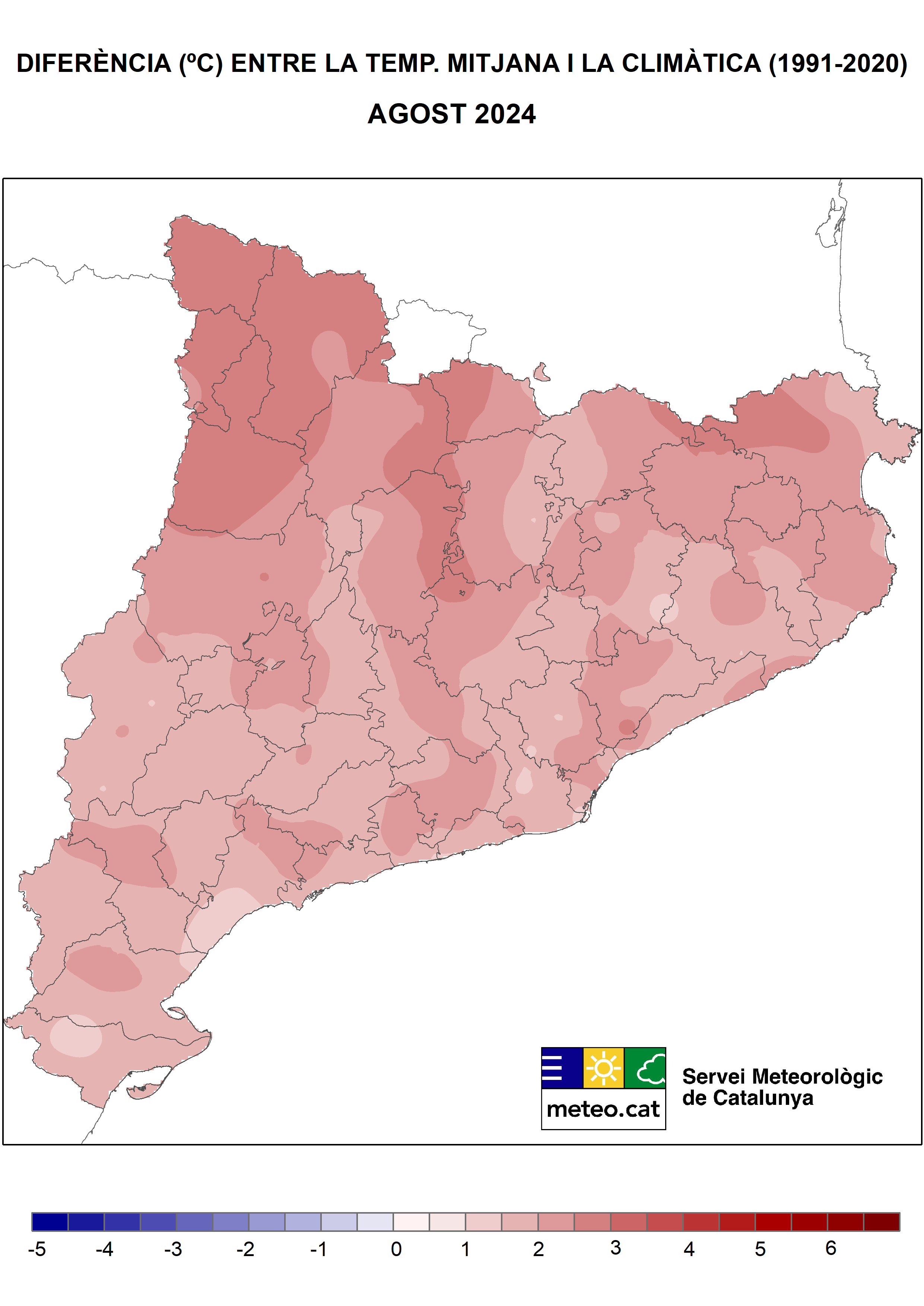 diferencia temperatura respecte mitjana agost