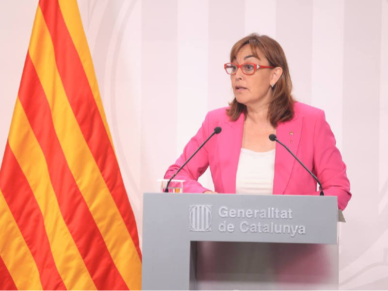 La consellera i portaveu del Govern, Sílvia Paneque, durant la reunió posterior al Consell executiu.