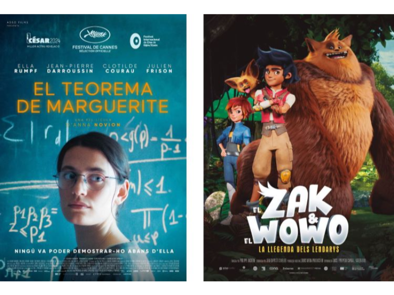 Cartells d''El teorema de Marguerite' i 'El Zak i el Wowo, la llegenda dels Lendarys'