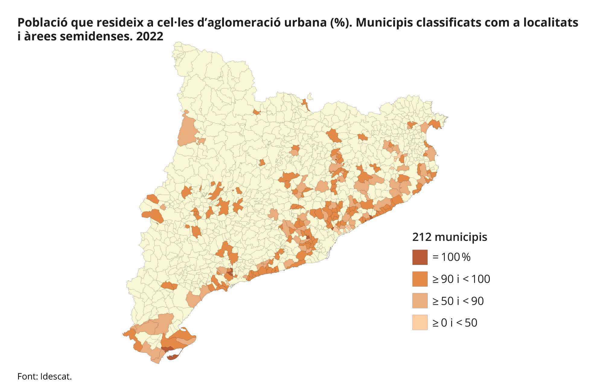 Mapa. Aglomeracions. 2022