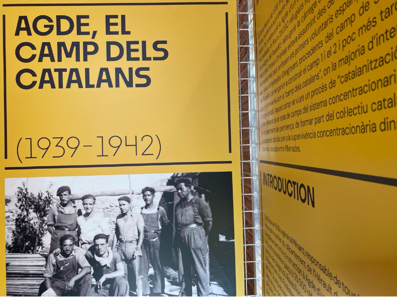 Exposició "Agde, el camp dels catalans" a la seu de Comissions Obreres.