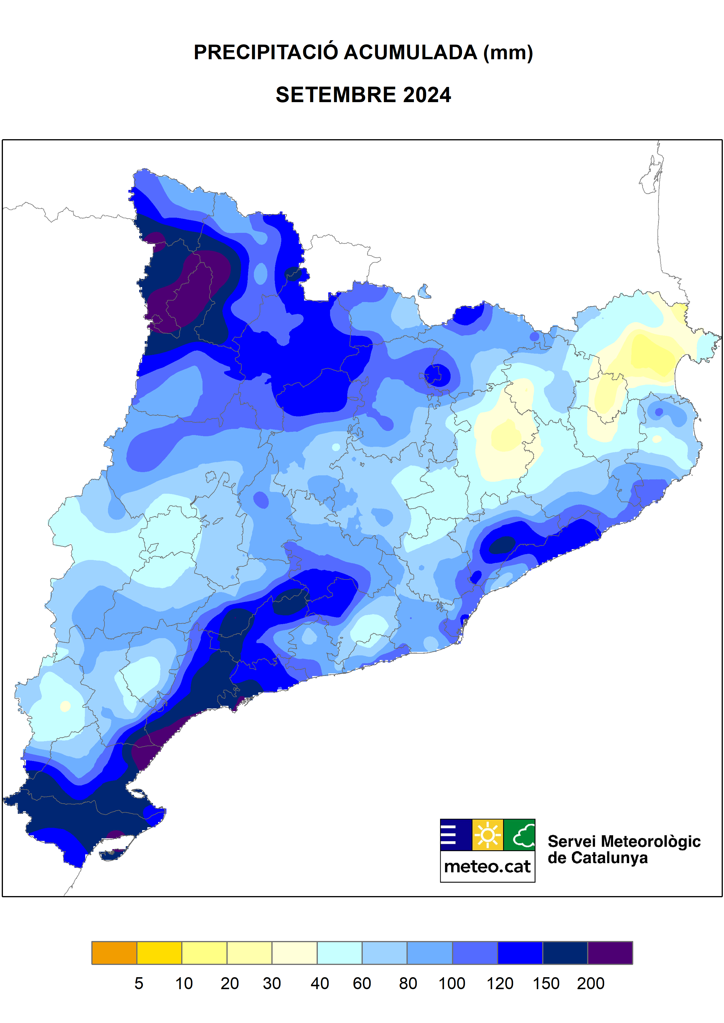 Precipitacio acumulada setembre 24