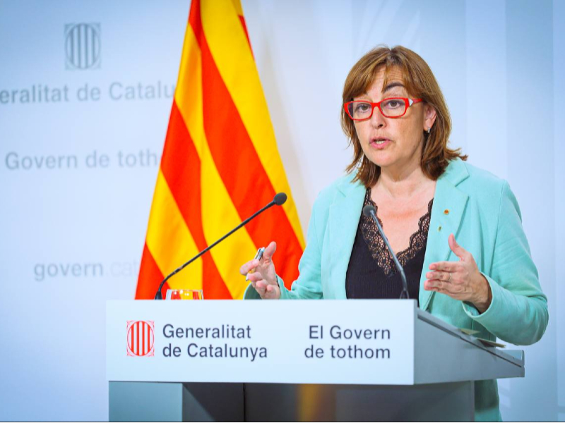 La portaveu del Govern, Sílvia Paneque, durant la roda de premsa posterior al Consell Executiu (Autor: Jordi Bedmar) 