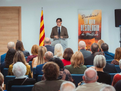 El president durant l'acte d'inauguració de la nova residència de Montmeló. Fotografia: Arnau Carbonell