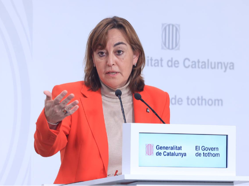 La portaveu del Govern, Sílvia Paneque, durant la roda de premsa del Govern