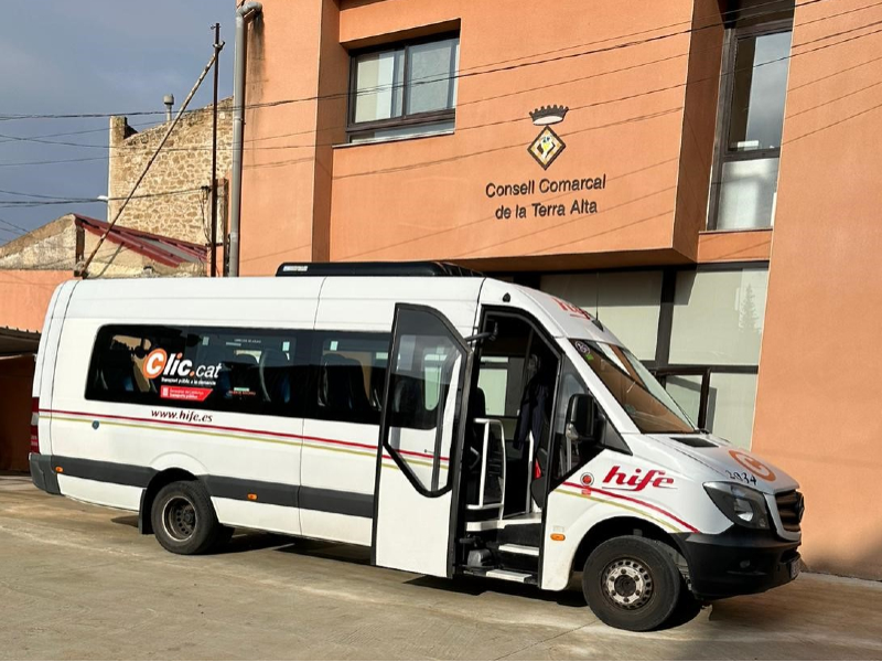 El nou transport a la demanda Clic.cat a la Terra Alta. 