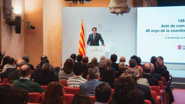 El president Illa a la celebració dels 40 anys de la Coordinació de Trasplantaments a Catalunya 