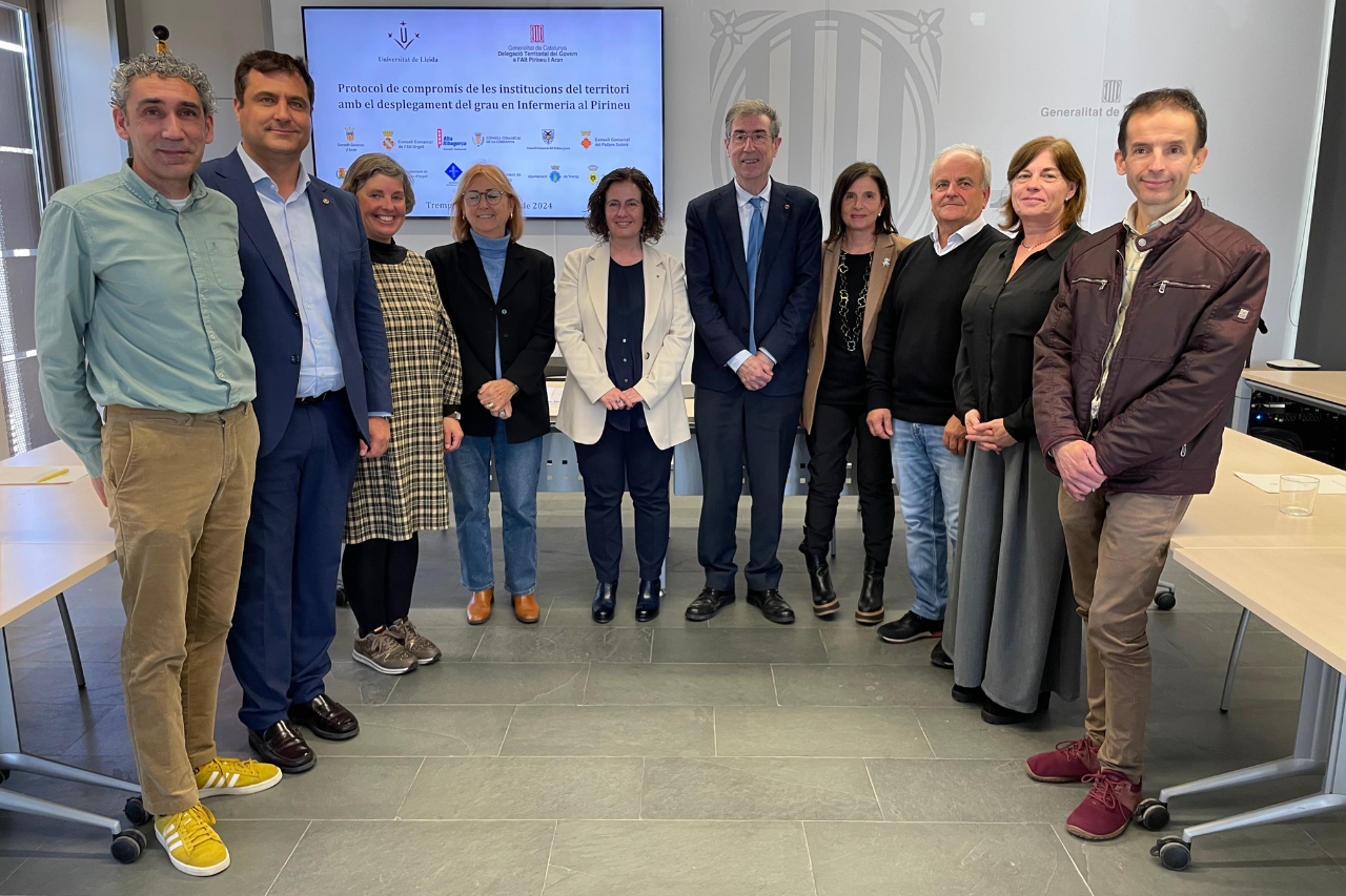 Representants de la Generalitat, la Universitat de Lleida i les institucions de l'Alt Pirineu i Aran.