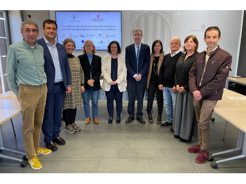 Representants de la Generalitat, la Universitat de Lleida i les institucions de l'Alt Pirineu i Aran.