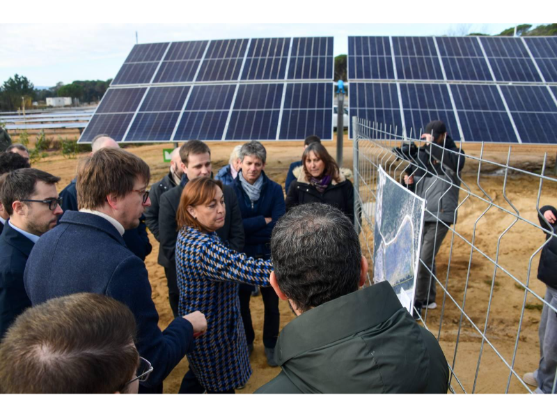 Consellera Paneque visita el parc solar de L'Energètica de Vidreres