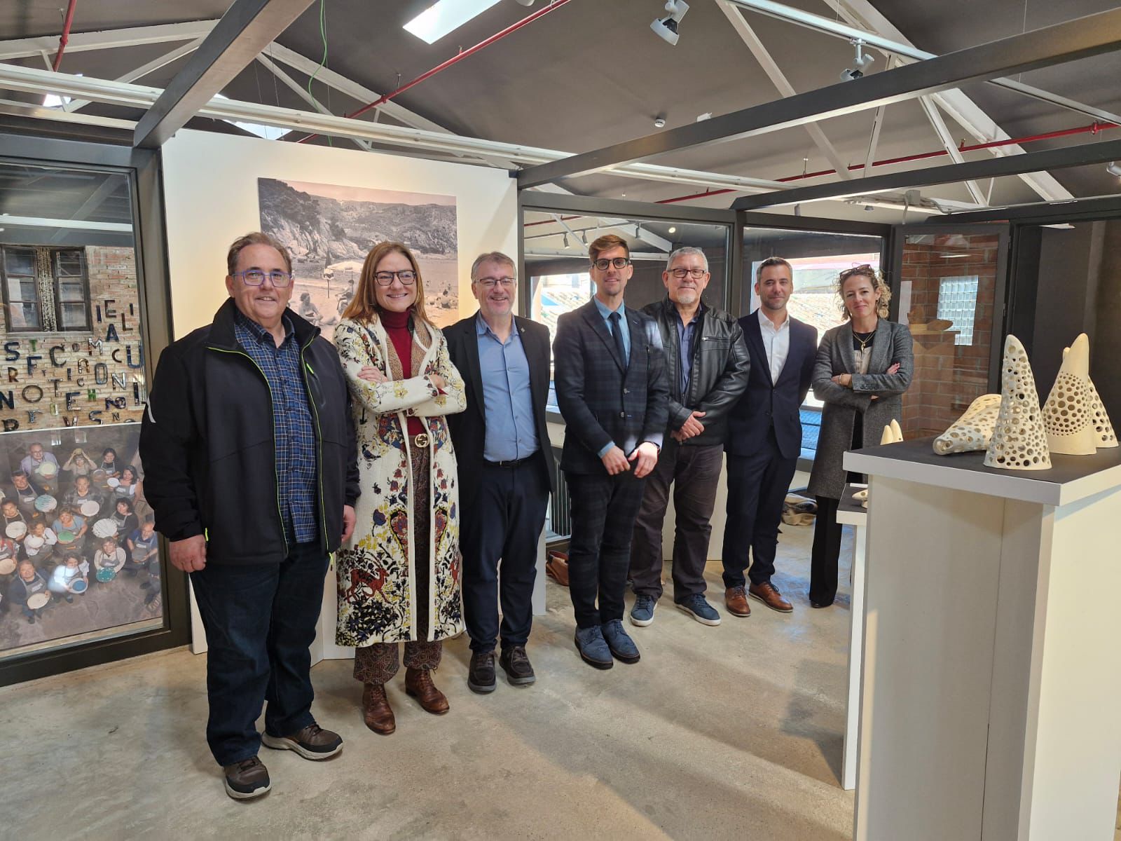 La directora Marta Angerri,  i el  nou director del CCAM, Moisés Rodríguez,  en la visita al Terracotta Museu.