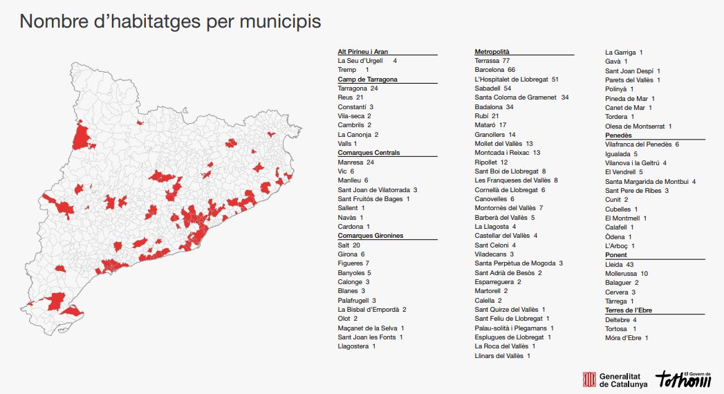 Mapa amb els municipis