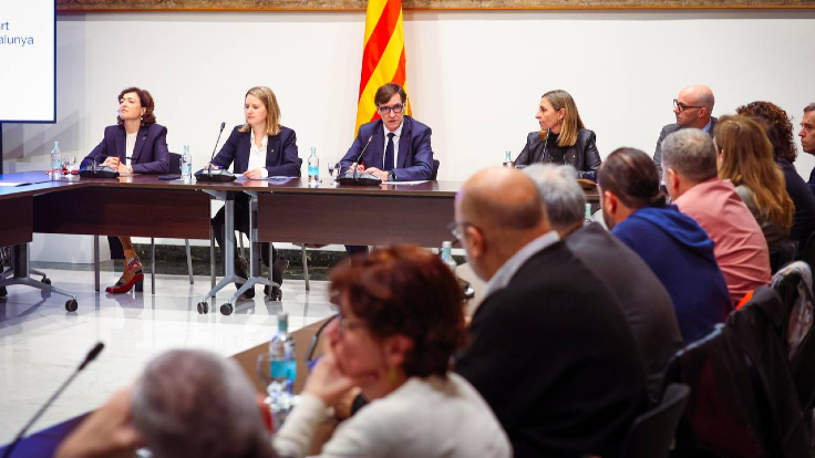 El president de la Generalitat, Salvador Illa, ha encapçalat aquesta tarda la cimera anual del IV Pla del Tercer Sector Social de Catalunya.