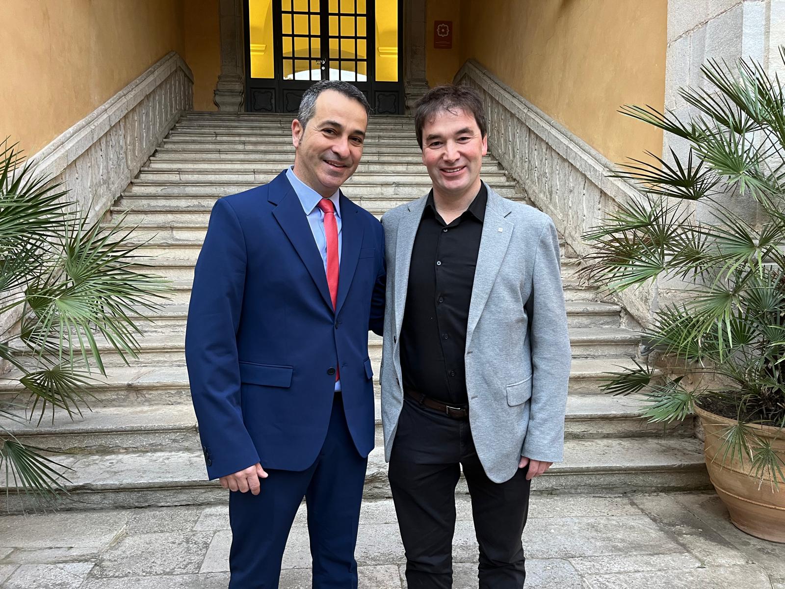 El DST d'Administració Local, Moisès Tomàs, i delegat del Govern a Girona, Xavier Guitart El DST d'Administració Local, Moisès Tomàs, i delegat del Govern a Girona, Xavier Guitart