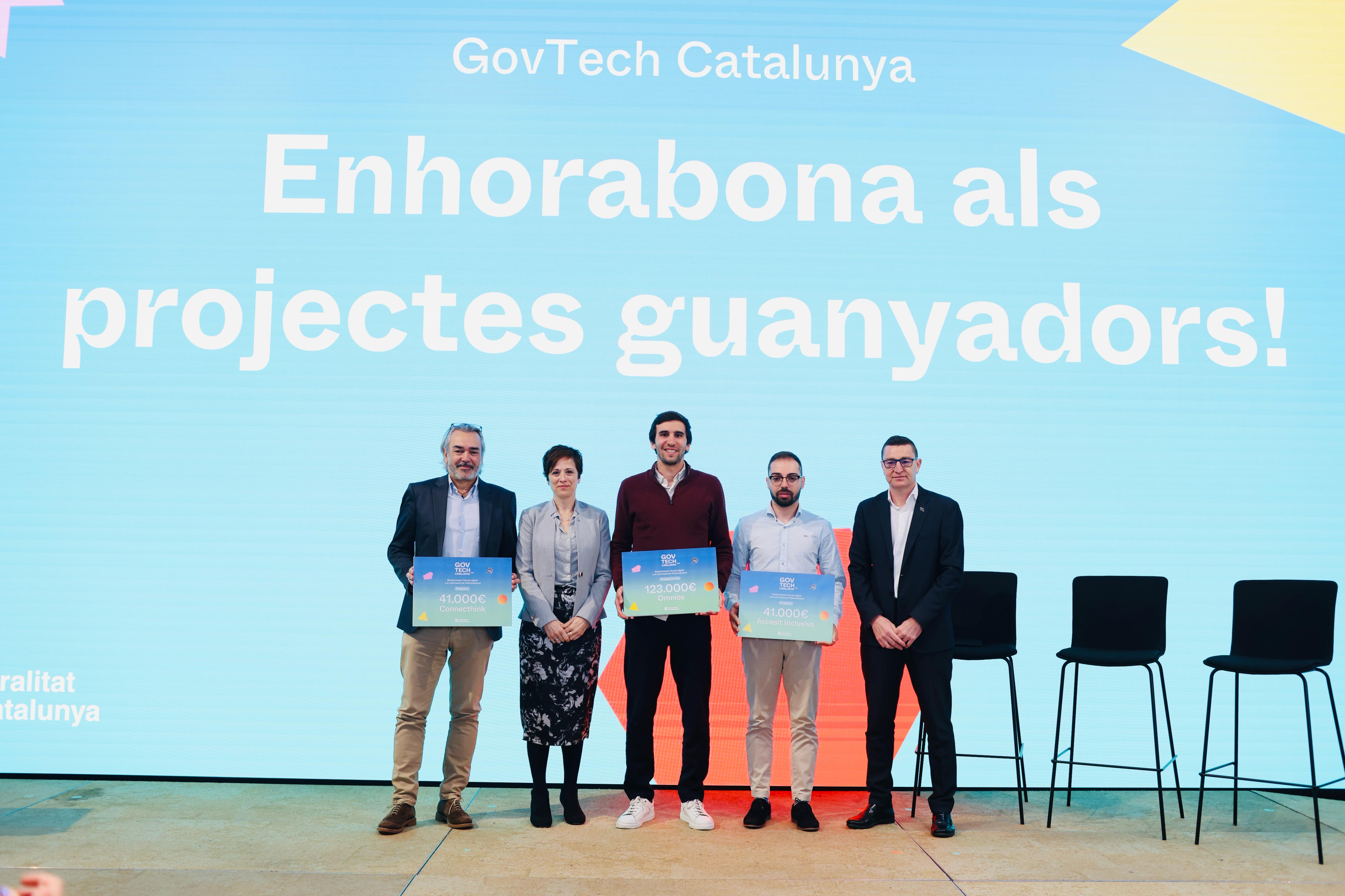 Guanyadors del primer concurs GovTech Catalunya.