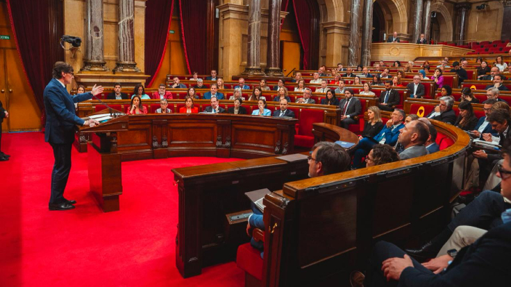 Compareixença del president Illa al ple del Parlament, per a informar sobre l'apagada elèctrica generalitzada