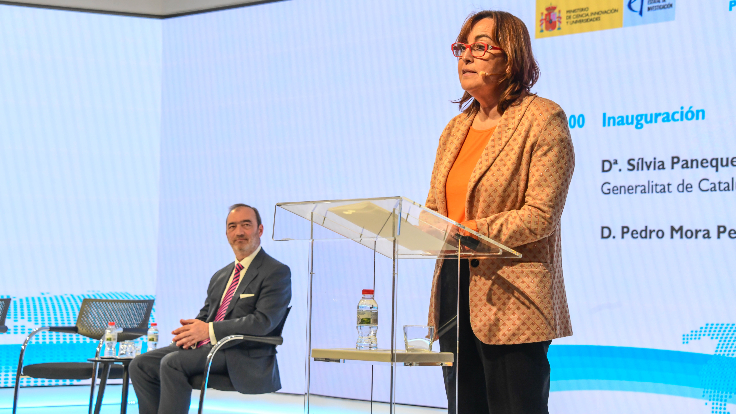 La consellera Paneque, durant la seva intervenció.