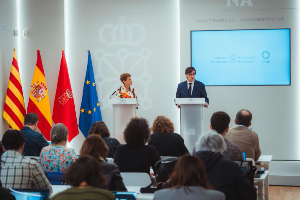 Compareixença conjunta dels dos presidents. Fotografia: Arnau Carbonell