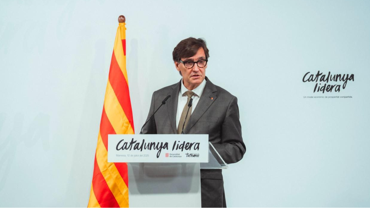 El president Illa pronuncia la conferència Catalunya lidera a Manresa (autor: Arnau Carbonell)