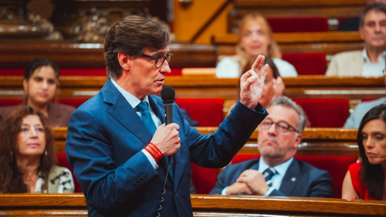 El president, durant la seva intervenció. Fotografia: Arnau Carbonell