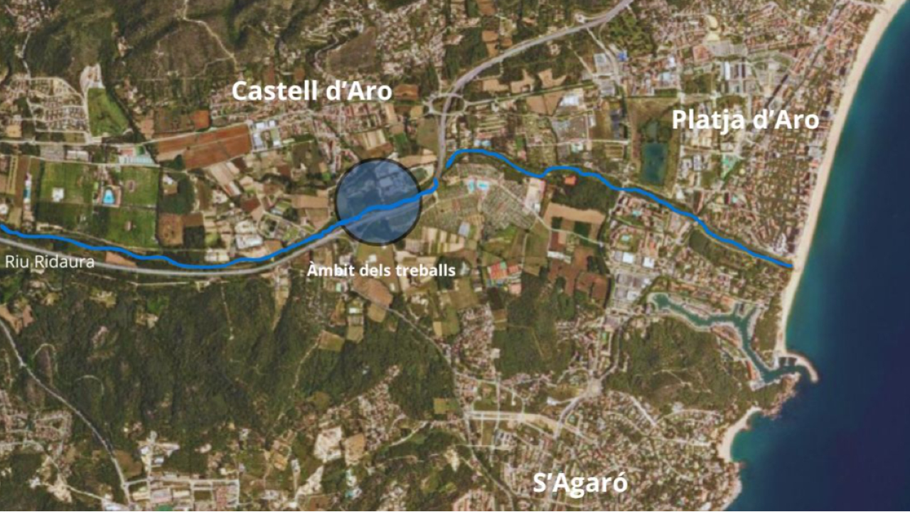 Zona on s'han dut a terme els treballs.