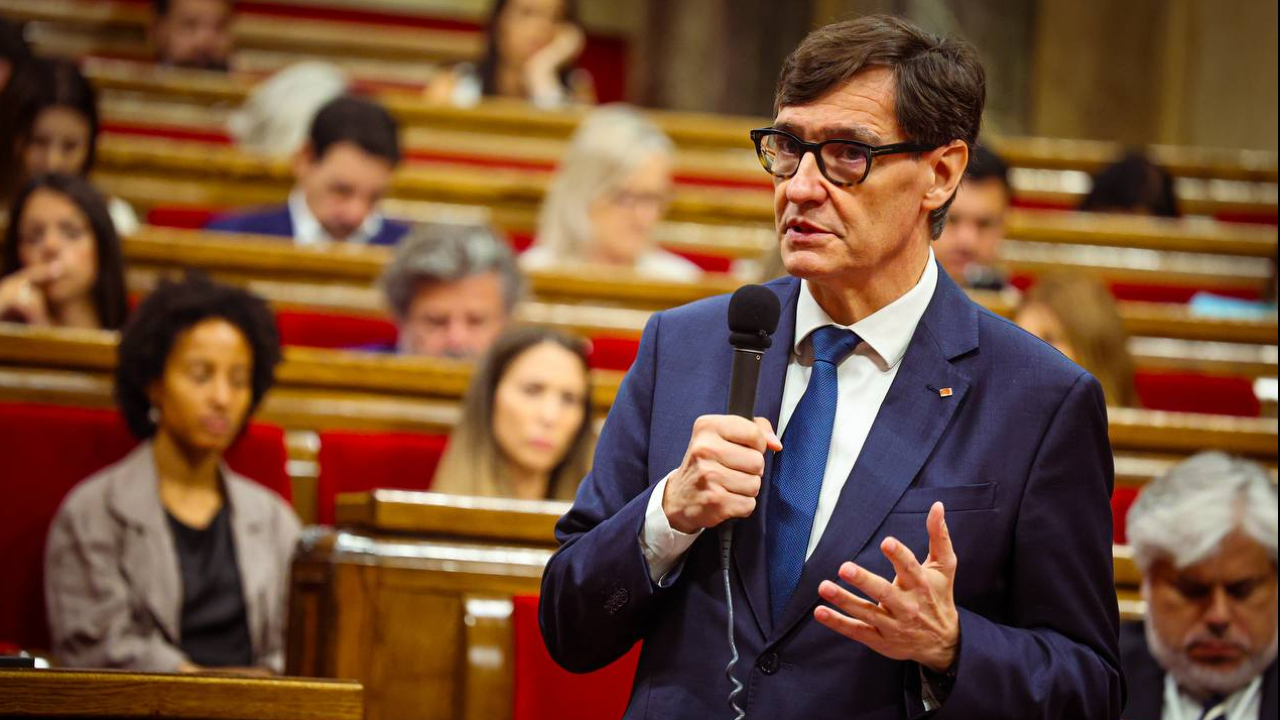 El president durant la sessió de control. Foto: Jordi Bedmar